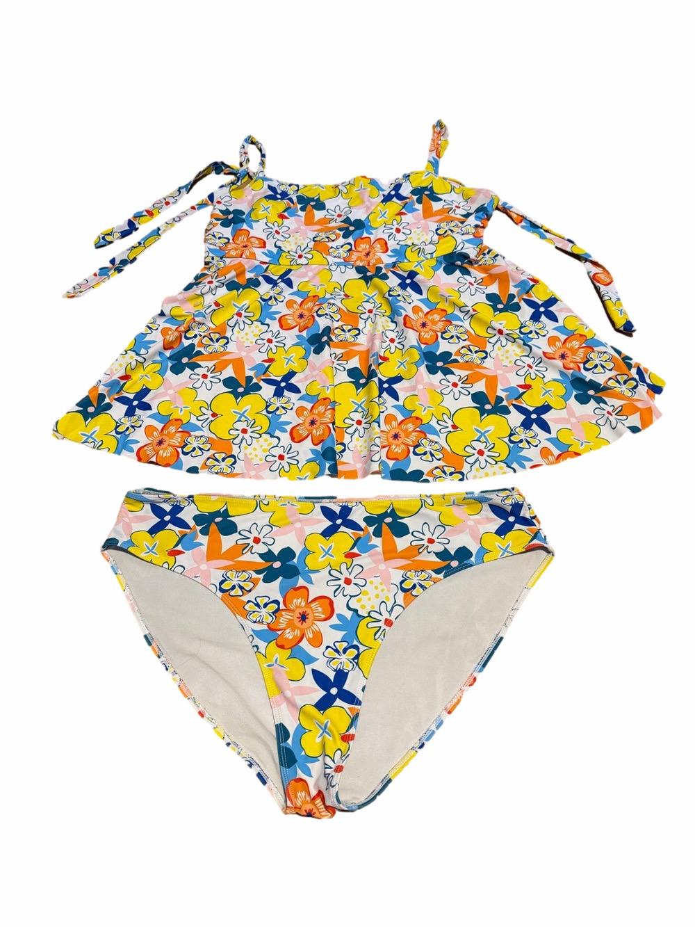 Floral Two-Piece Tankini Swimsuit - Bright Multi